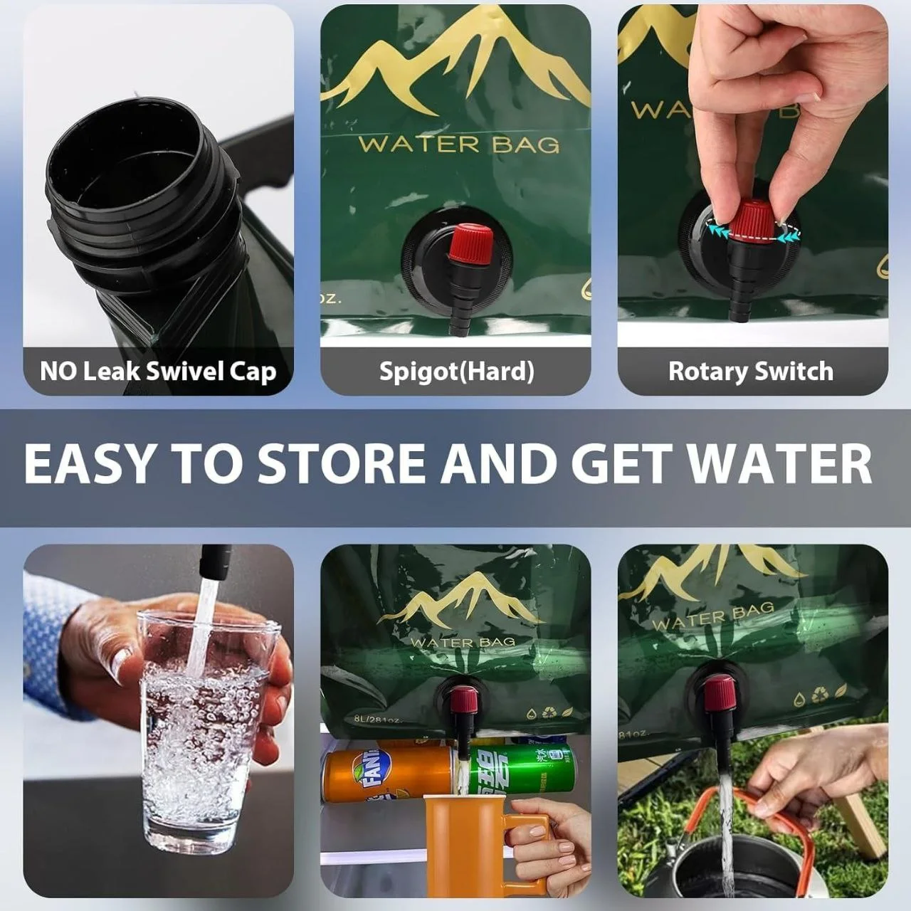 Water Bag 7L  – بسيط وسهل، يوحي بالكيس والسعة