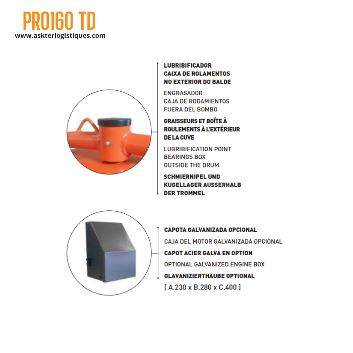 PRO160 TD - BÉTONNIÈRE PROFESSIONNEL FRÉNAGE PAR DISQUE