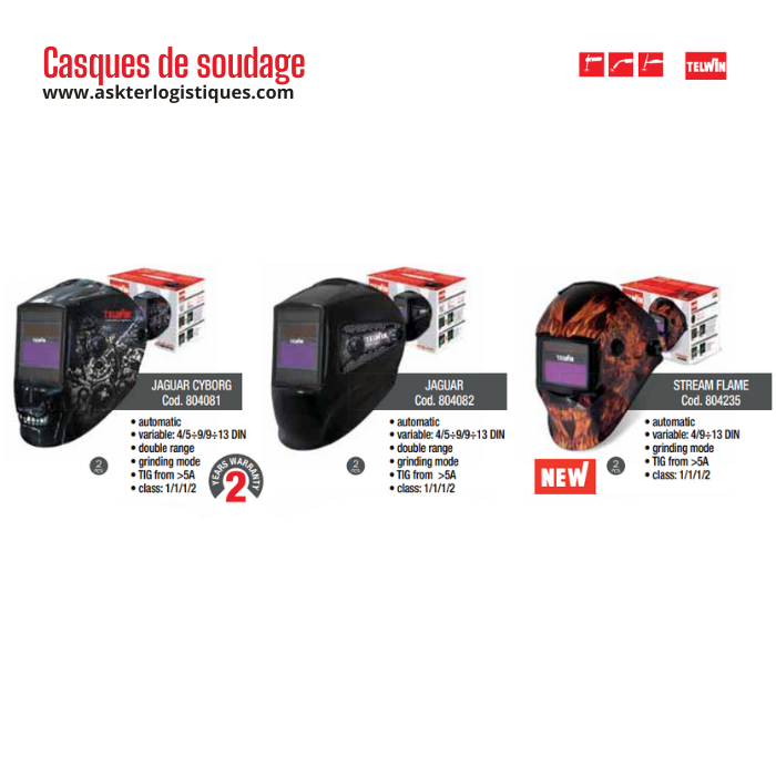 Casques de soudage