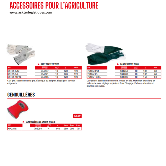 ACCESSOIRES POUR L’AGRICULTURE