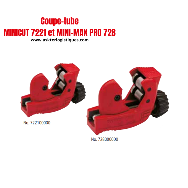 Coupe-tube MINICUT 7221 et MINI-MAX PRO 728