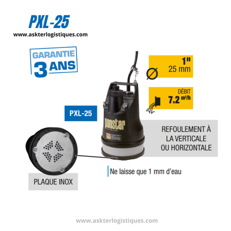 PXL-25 - Submersibles, 230 V / 50 Hz, Monophasé Pompes ÉLECTRIQUES