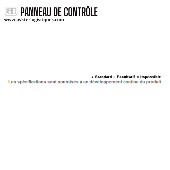 PANNEAU DE CONTRÔLE