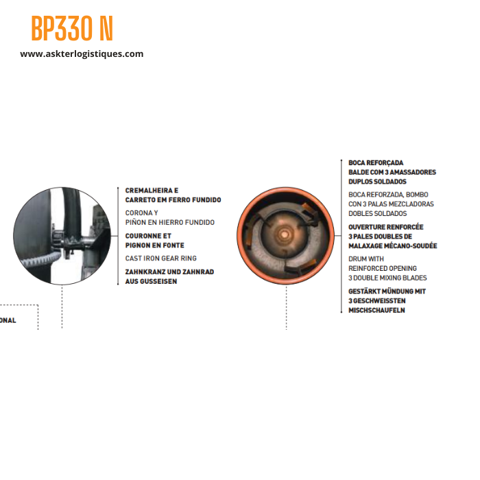 BP330 N - BÉTONNIÈRE PROFESSIONNEL