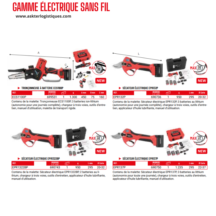 GAMME ÉLECTRIQUE SANS FIL