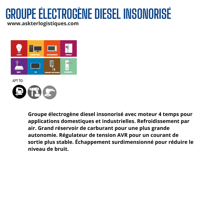 GROUPE ÉLECTROGÈNE DIESEL INSONORISÉ