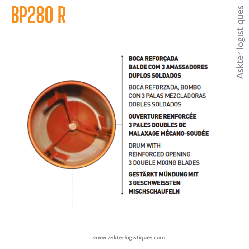 BP 280 R - BÉTONNIÈRE PROFESSIONNEL TRACTABLE