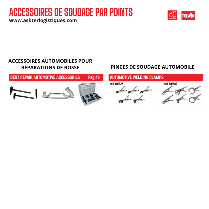 ACCESSOIRES DE SOUDAGE PAR POINTS