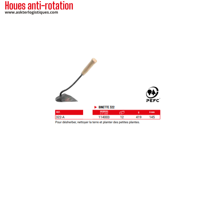 Houes anti-rotation