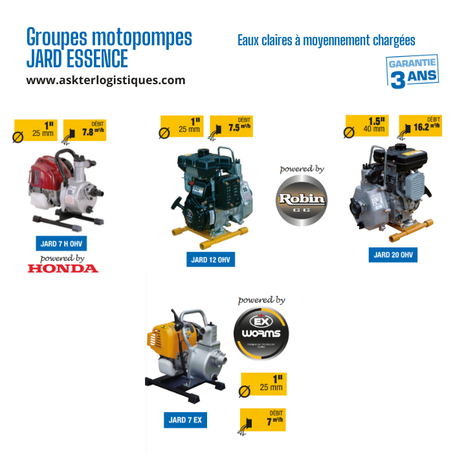 Groupes motopompes JARD ESSENCE