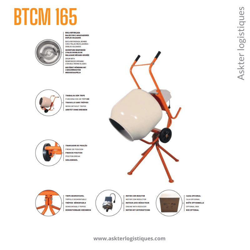 BTCM 165 - BÉTONNIÈRE GENRE BROUETTE