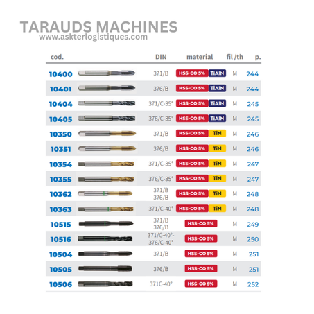 TARAUDS MACHINES