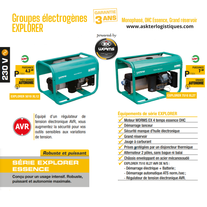 Groupes électrogènes EXPLORER