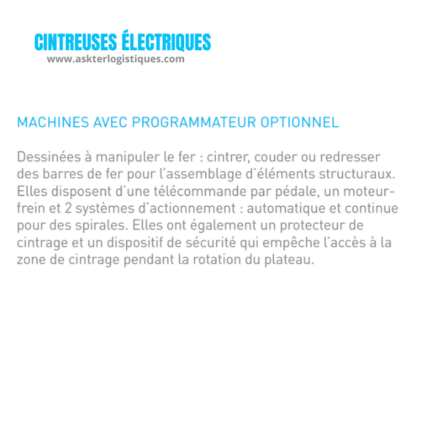 D42LP - CINTREUSES ÉLECTRIQUES