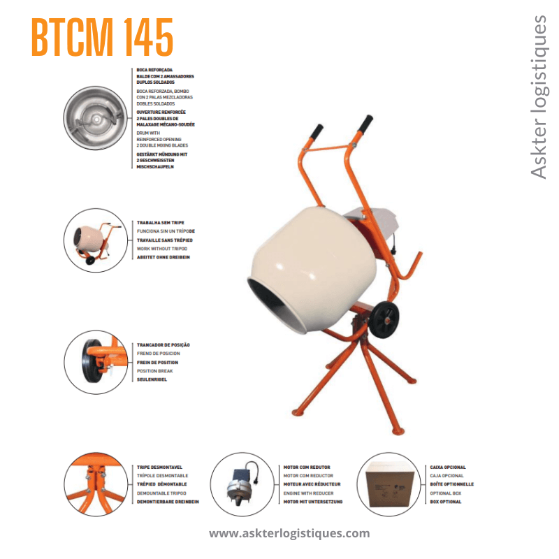 BTCM 145 - BÉTONNIÈRE GENRE BROUETTE