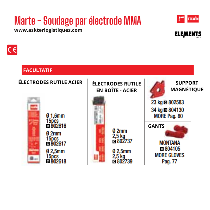 Marte - Soudage par électrode MMA