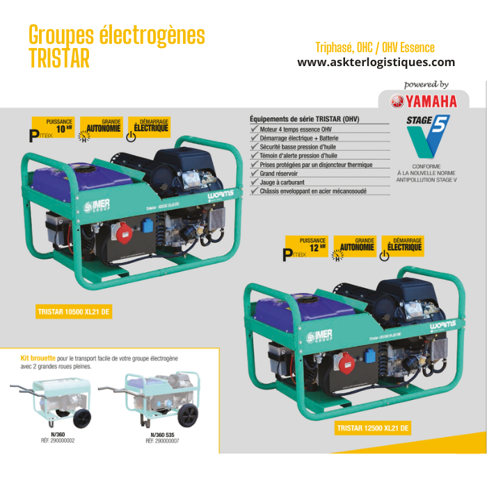 Groupes électrogènes TRISTAR