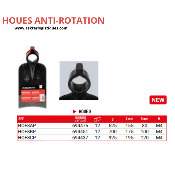 Houes anti-rotation