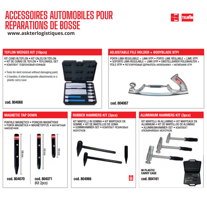 ACCESSOIRES AUTOMOBILES POUR RÉPARATIONS DE BOSSE