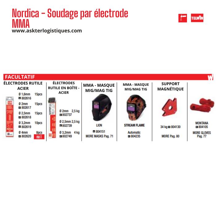 Nordica - Soudage par électrode MMA