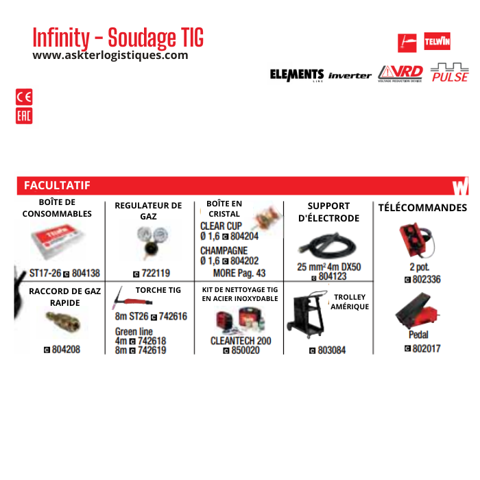 Infinity - Soudage TIG