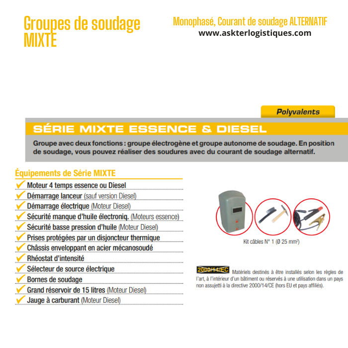 Groupes de soudage MIXTE