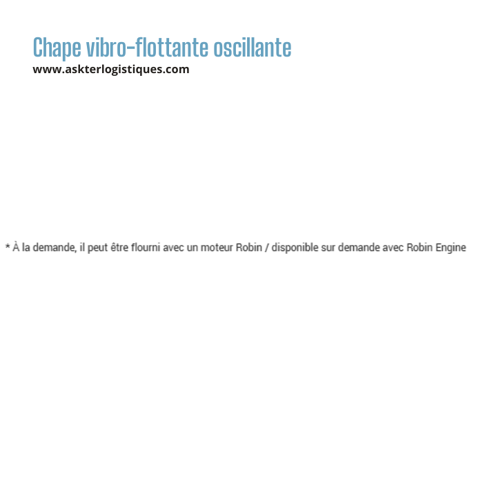 Chape vibro-flottante oscillante