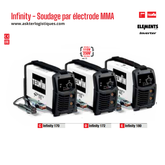 Infinity - Soudage par électrode MMA