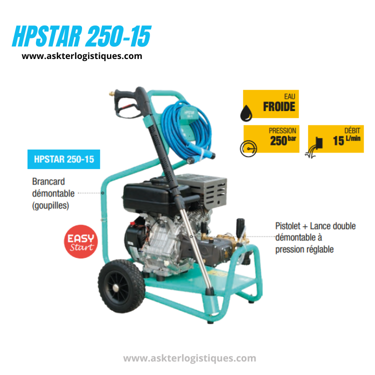 HPSTAR 250-15 - Nettoyeurs Haute Pression Moteur à essence