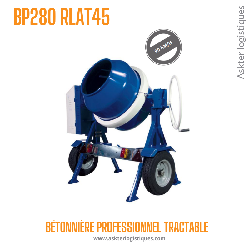 BP500 4R  - BÉTONNIÈRE PROFESSIONNEL TRACTABLE