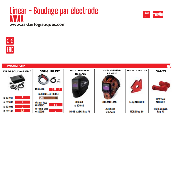 Linear - Soudage par électrode MMA