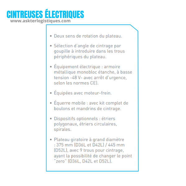 D42LP - CINTREUSES ÉLECTRIQUES