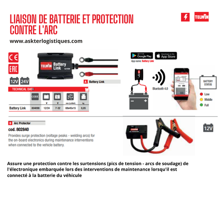 LIAISON DE BATTERIE ET ​​PROTECTION CONTRE L'ARC