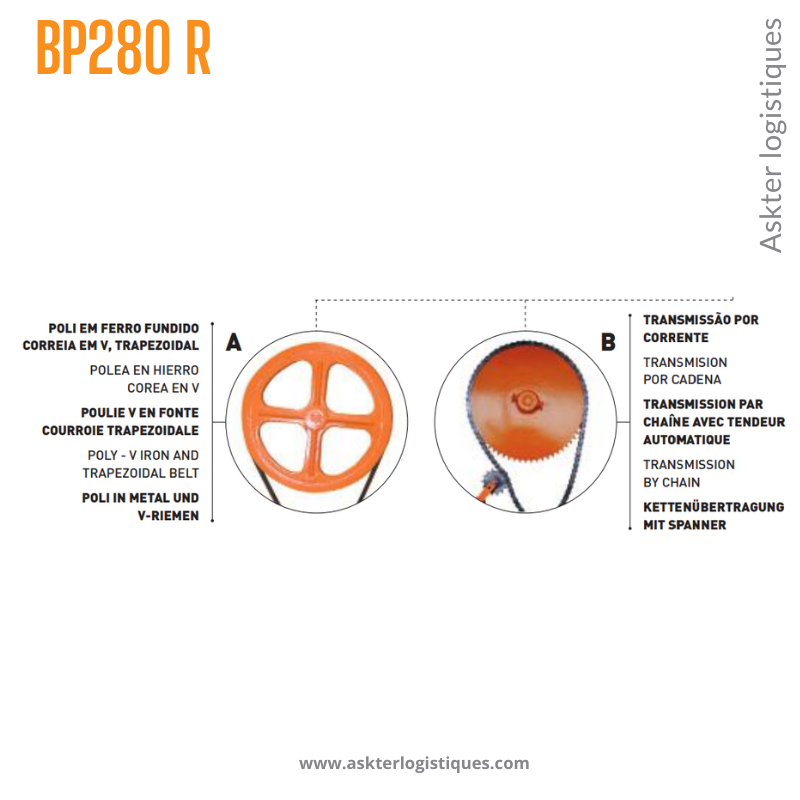 BP 280 R - BÉTONNIÈRE PROFESSIONNEL TRACTABLE