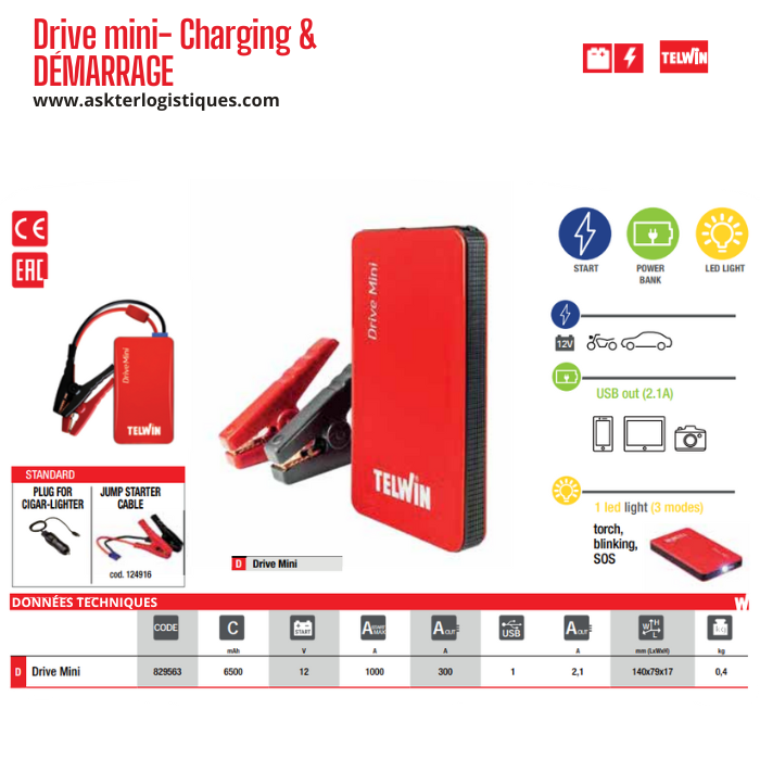 Drive mini- Charging & DÉMARRAGE