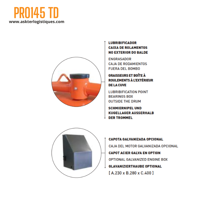 PRO145 TD - BÉTONNIÈRE PROFESSIONNEL FRÉNAGE PAR DISQUE