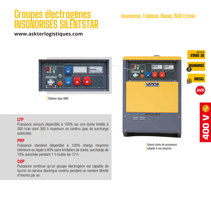 Groupes électrogènes INSONORISÉS SILENTSTAR