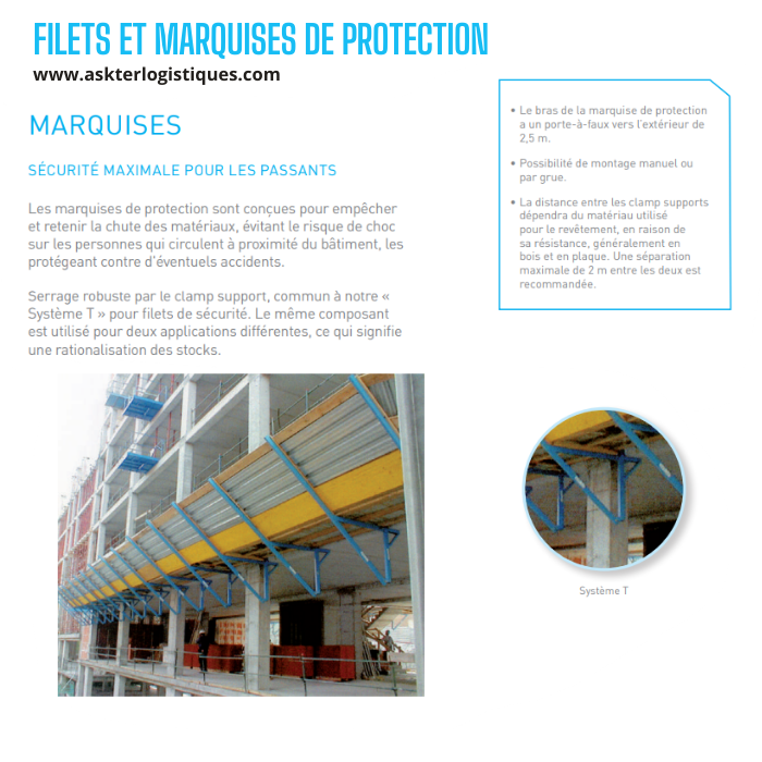 FILETS ET MARQUISES DE PROTECTION