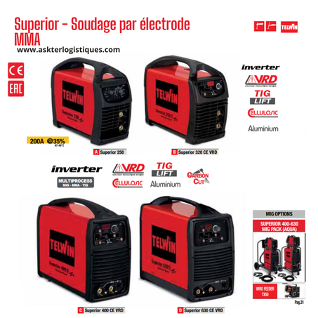 Superior - Soudage par électrode MMA