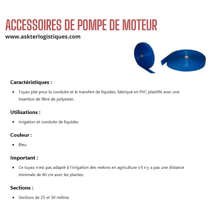 ACCESSOIRES DE POMPE DE MOTEUR