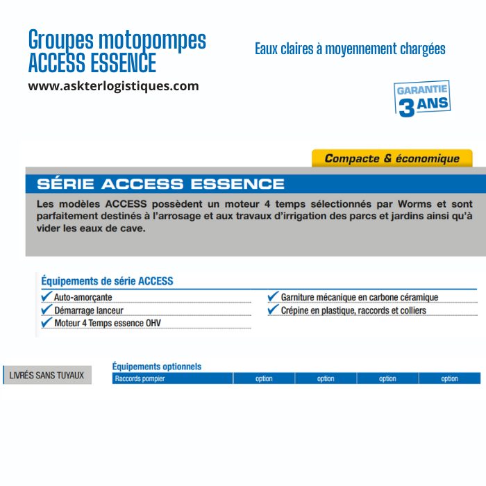 Groupes motopompes ACCESS ESSENCE