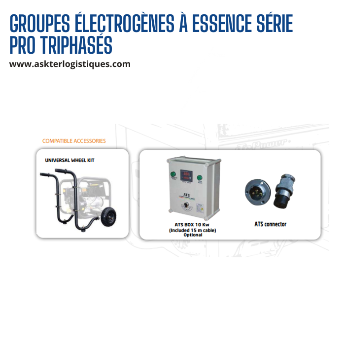 GROUPES ÉLECTROGÈNES À ESSENCE SÉRIE PRO TRIPHASÉS