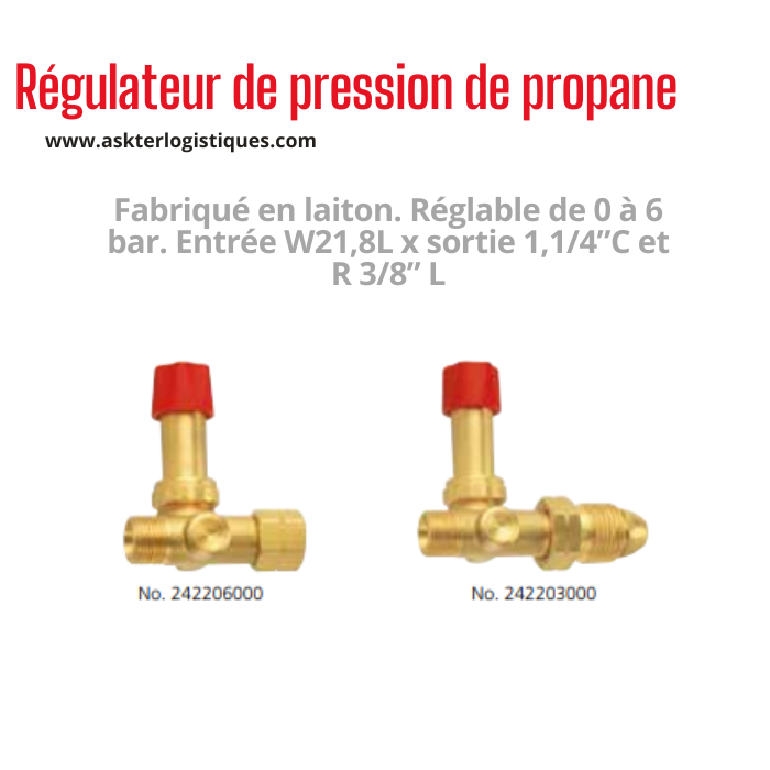 Régulateur de pression de propane