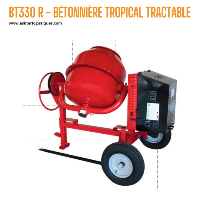 BT330 R - BÉTONNIÈRE TROPICAL TRACTABLE