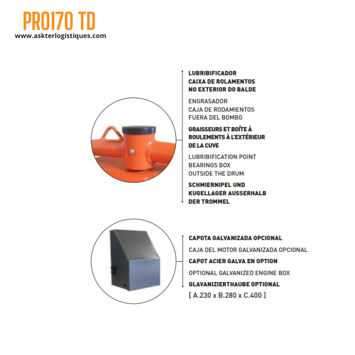 PRO170 TD - BÉTONNIÈRE PROFESSIONNEL FRÉNAGE PAR DISQUE