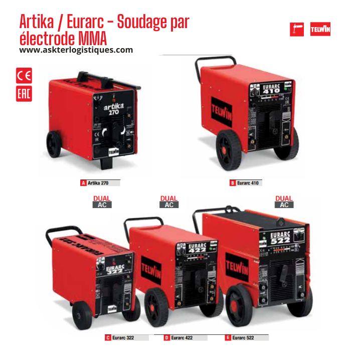 Artika / Eurarc - Soudage par électrode MMA