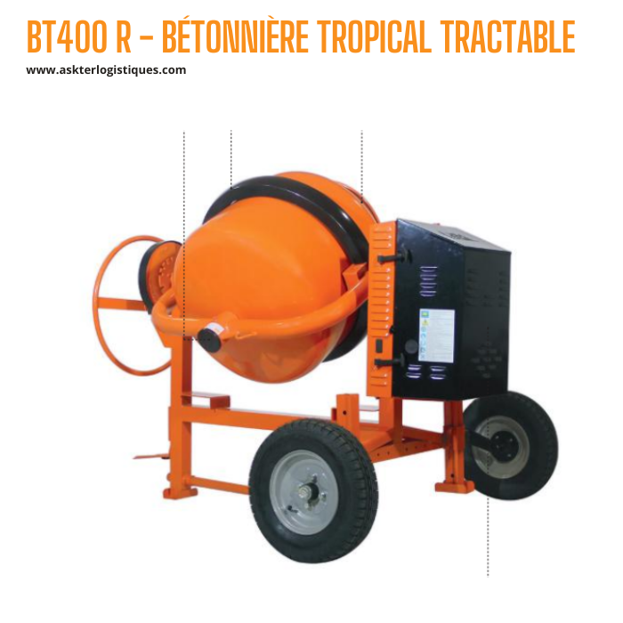 BT400 R - BÉTONNIÈRE TROPICAL TRACTABLE