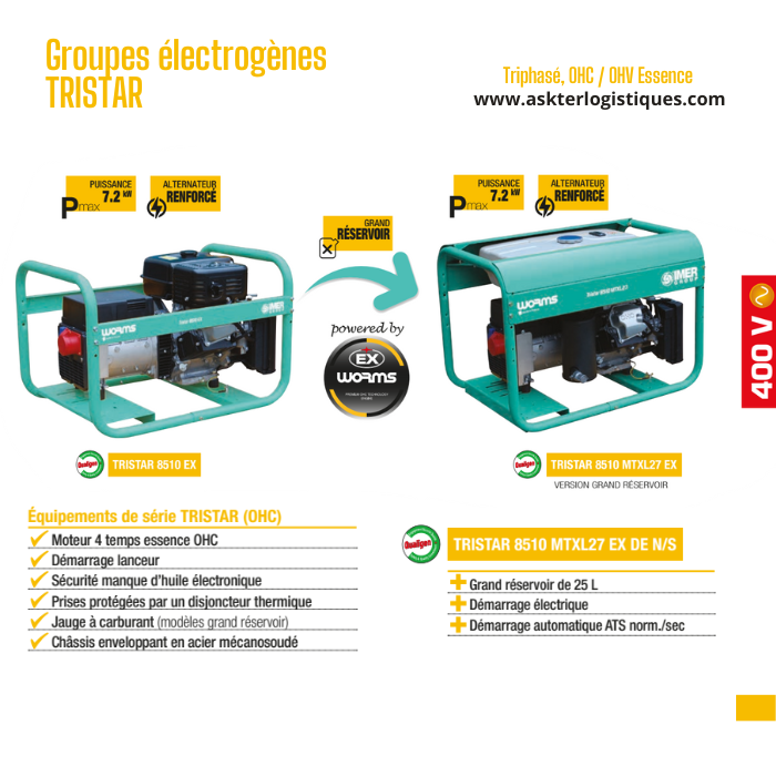 Groupes électrogènes TRISTAR