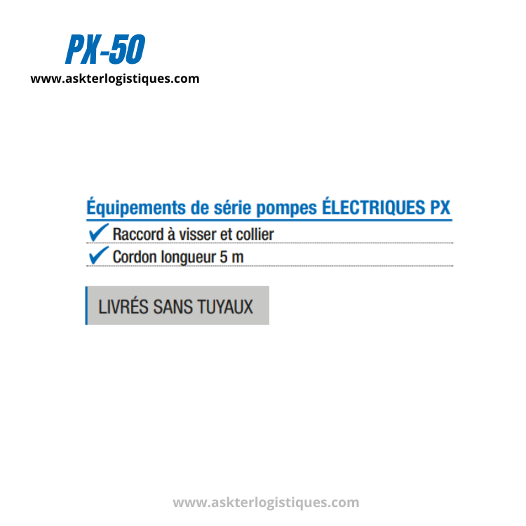 PX-50 - Pompes ÉLECTRIQUES Submersibles, 230 V / 50 Hz, Monophasé