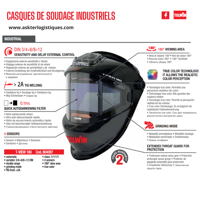 CASQUES DE SOUDAGE INDUSTRIELS